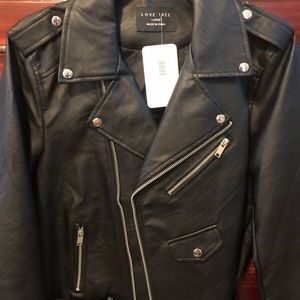 Faux leather jacket